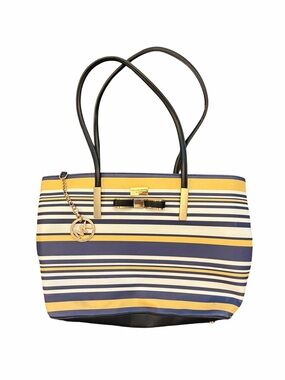 Michael Kors Jet Set Medium Tote Striped  Beach Nautical Colorful Travel